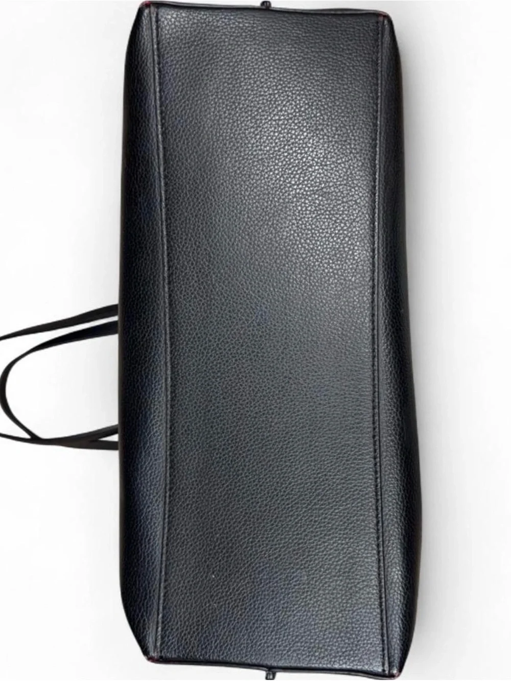 Coach Black Leather Tote with Red Interior